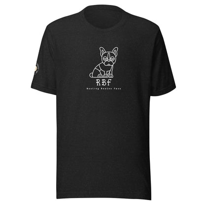 Boston Terrier - RBF (Resting B***h Face) Unisex T-shirt (Wht)