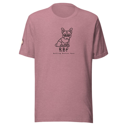 Boston Terrier - RBF (Resting B***h Face) Unisex T-shirt (Blk)