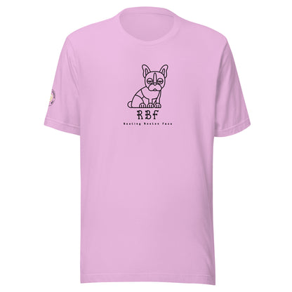 Boston Terrier - RBF (Resting B***h Face) Unisex T-shirt (Blk)